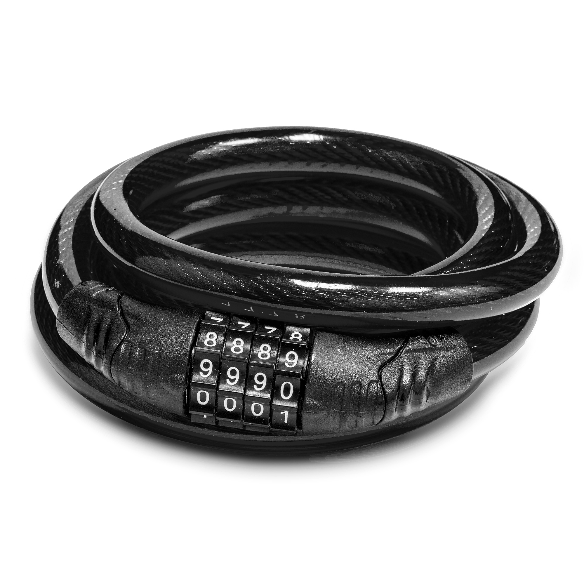 Замок противоугонный кодовый Color Black