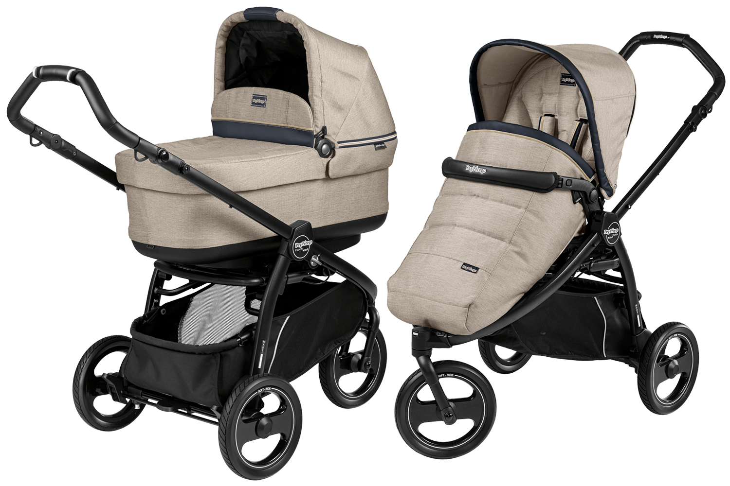 Коляска 2 в 1 Peg Perego Book Scout Pop Up Combo Luxe Beige