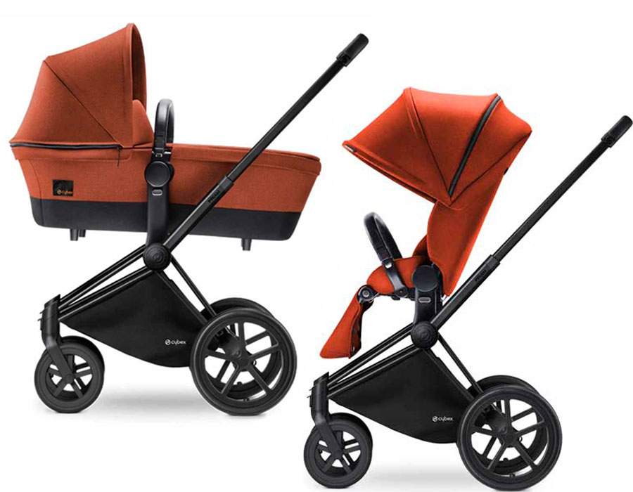 Коляска 2 в 1 Cybex Priam (шасси All Terrain Chrome) Autumn Gold