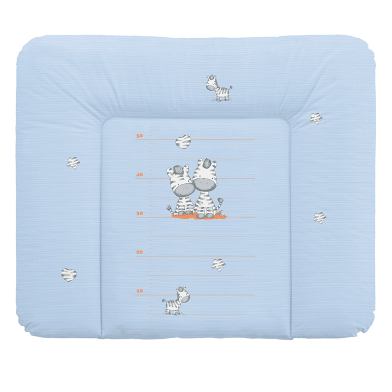 Пеленальный матрас мягкий Ceba Baby 70х85 Zebra Blue