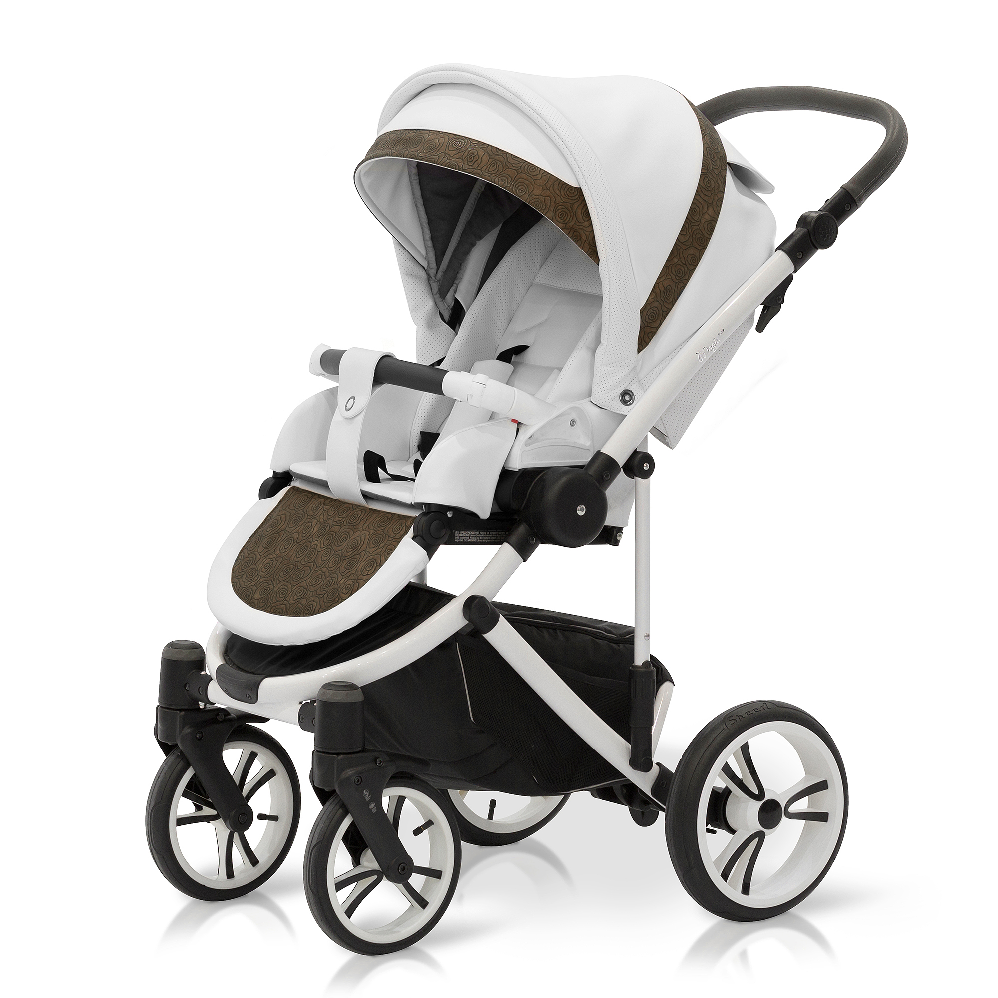 Прогулочная коляска Esspero LE Flowers (шасси White) Brown