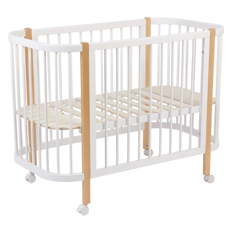 Детская кроватка Polini Simple 350 Белый/Натуральный