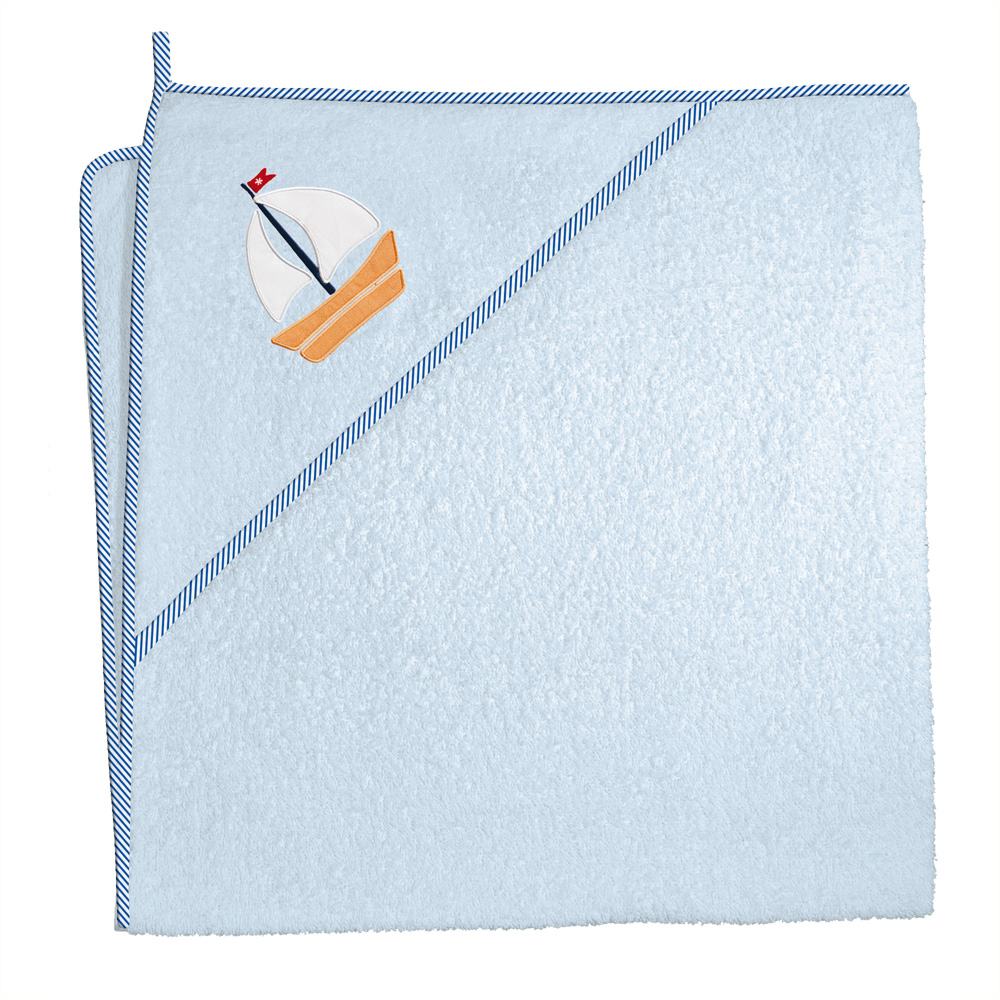 Полотенце-уголок Ceba Baby 100x100 см W-815-010-161 Marine blue
