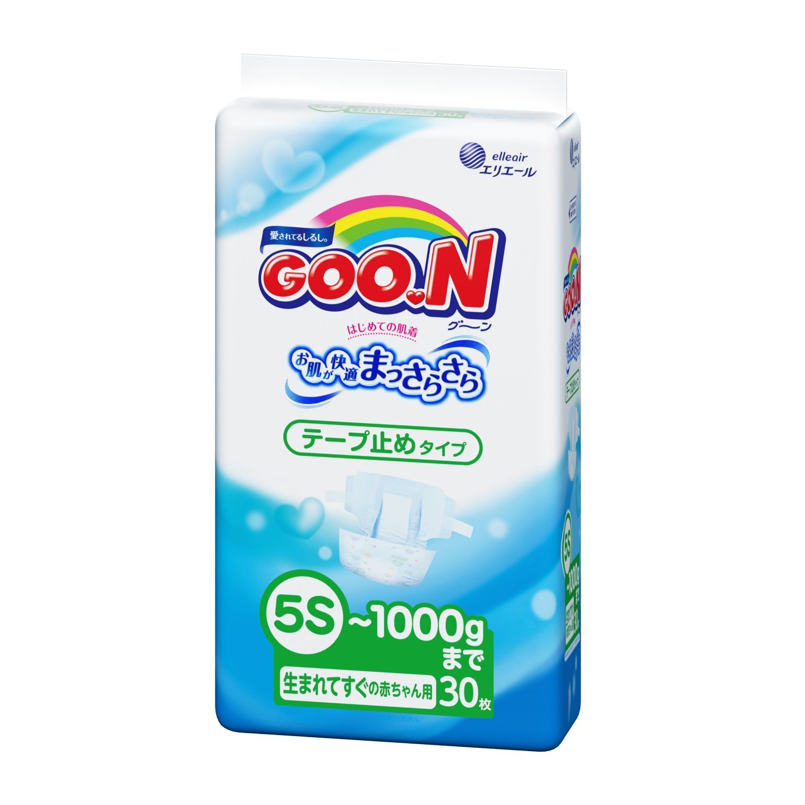 Подгузники GOO.N 5S (до 1 кг) 30 шт.