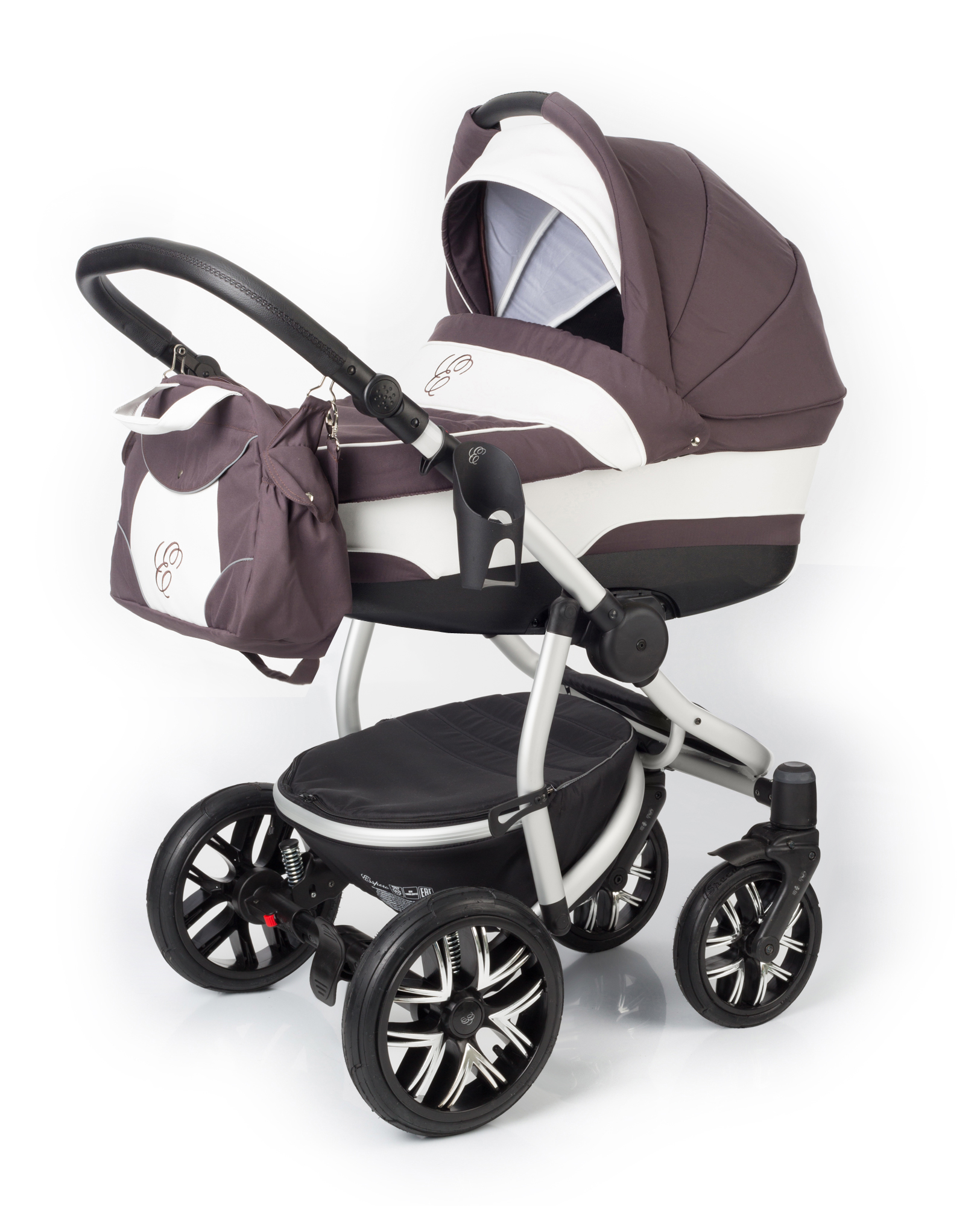 Коляска для новорожденных Esspero Discovery (шасси Grey) Brown Lux