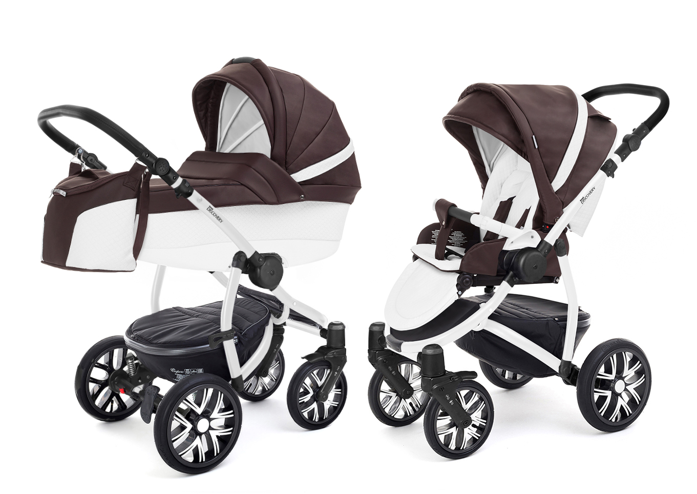 Коляска 2 в 1 Esspero Grand Discovery (шасси White) Nappa Brown