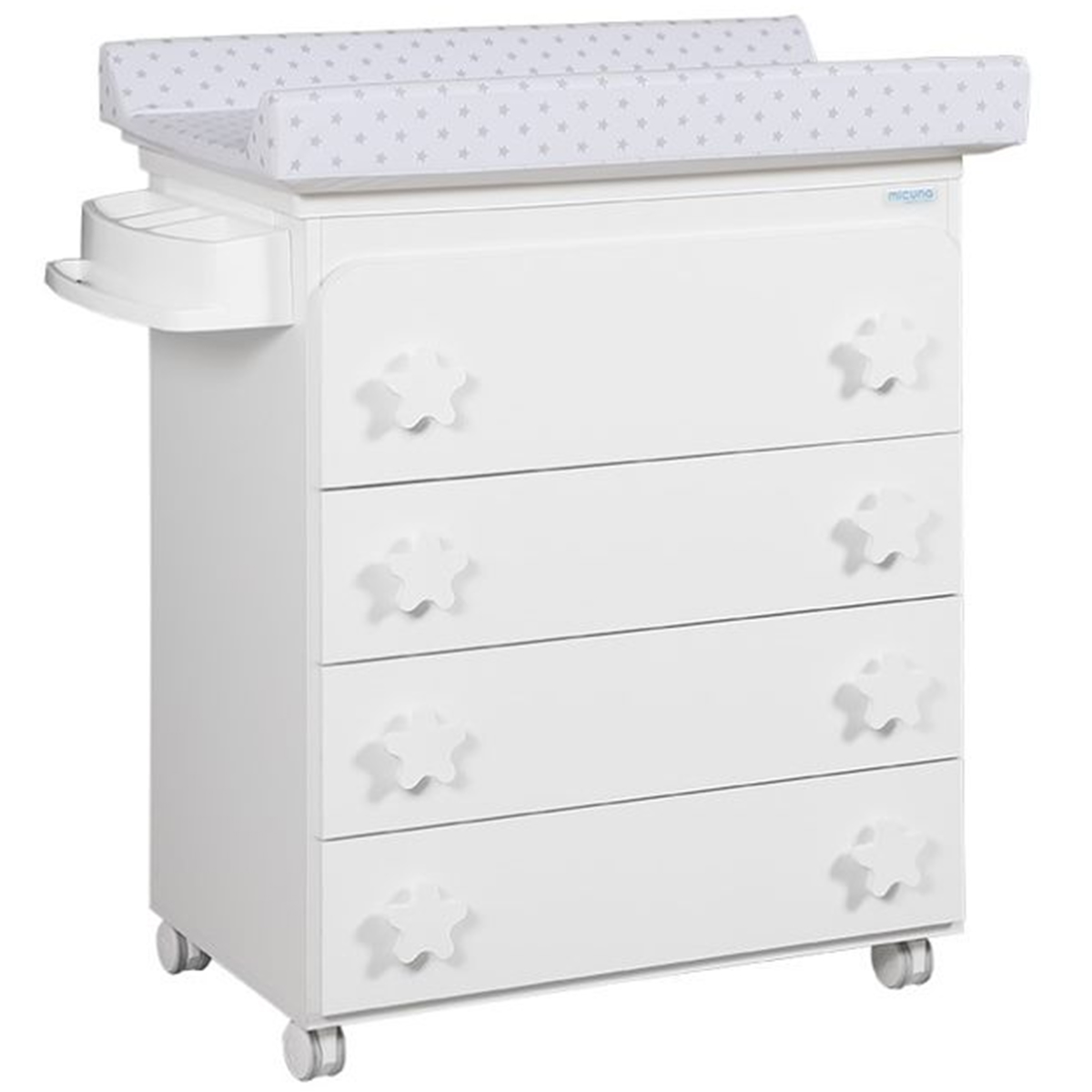 Пеленальный комод Micuna B-1951 White матрасик grey stars