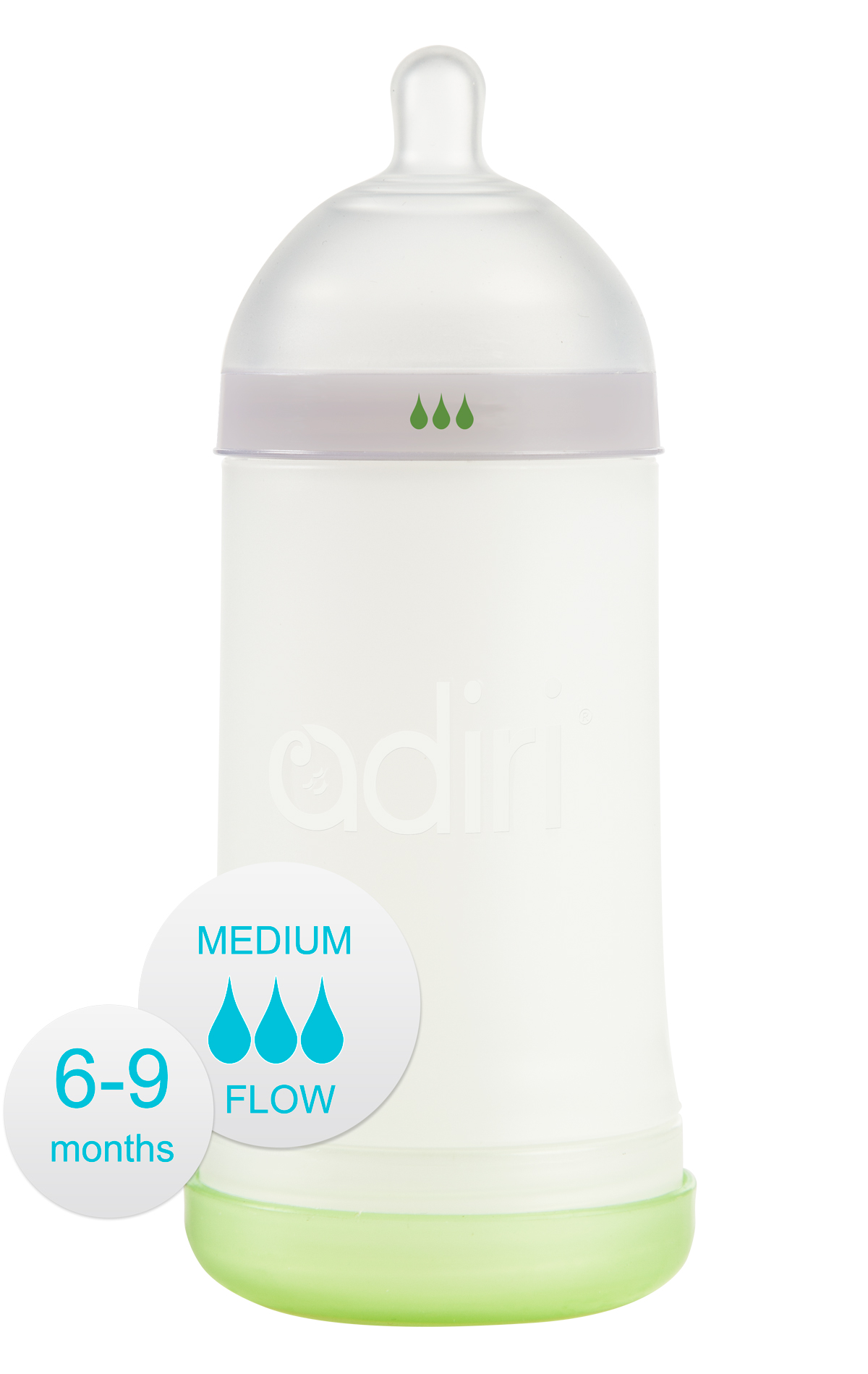 Бутылочка Adiri NxGen Medium Flow (6-9 мес., 281 ml) White