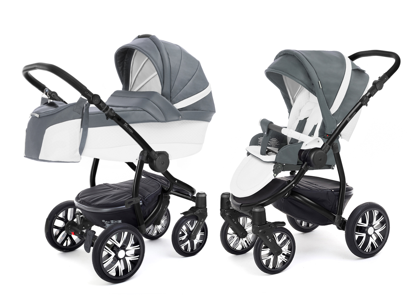 Коляска 2 в 1 Esspero Grand Discovery (шасси Graphite) Nappa Blue Grey