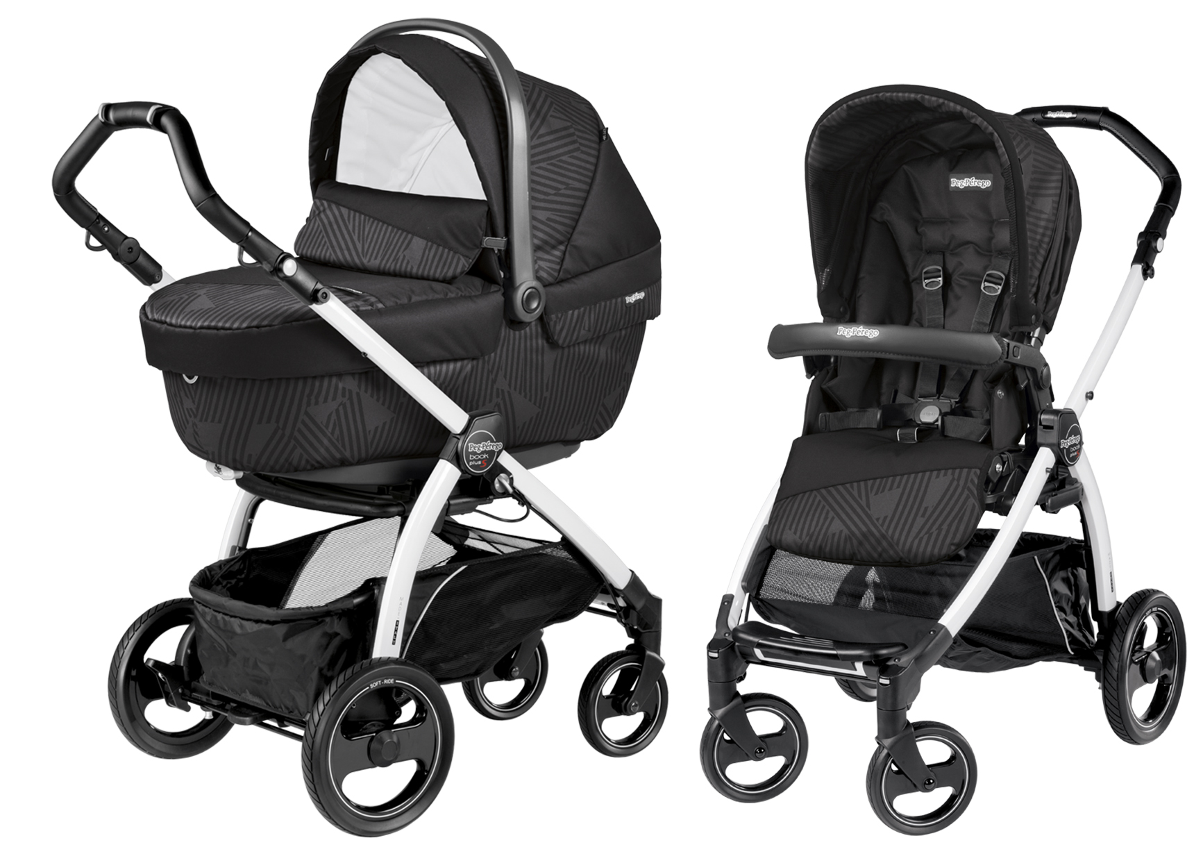 Коляска 2 в 1 Peg-Perego Book Plus S Geo Black