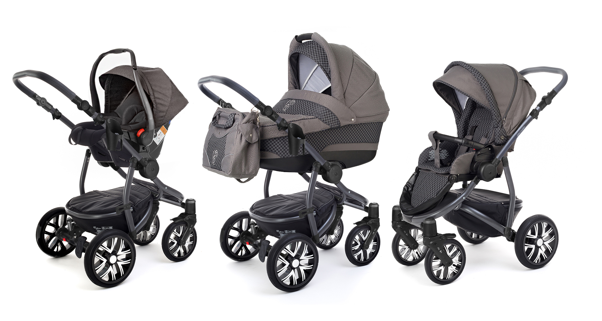 Коляска 3 в 1 Esspero Discovery (шасси Graphite) Carbon