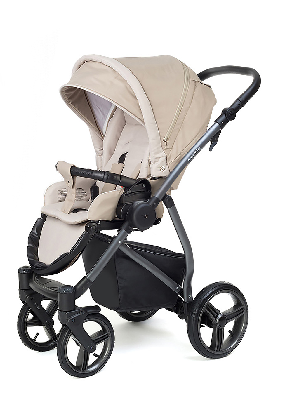 Прогулочная коляска Esspero Newborn Lux (шасси Graphite) Khakki Beige