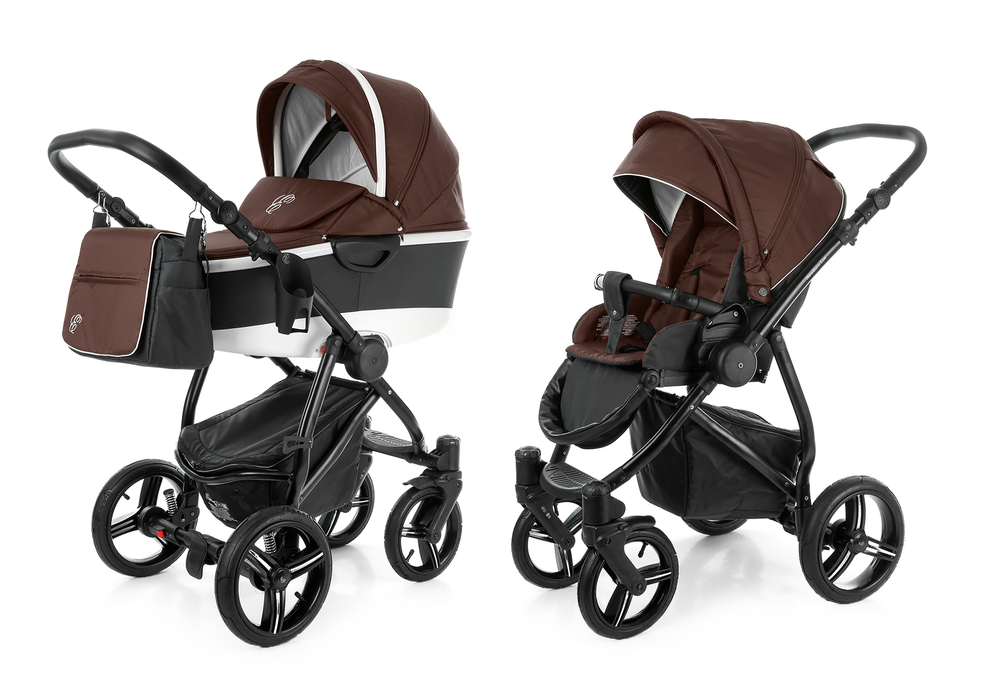Коляска 2 в 1 Esspero Newborn Lux Alu (шасси Black) Brown