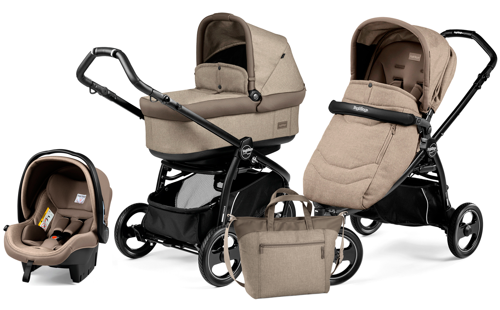Коляска 3 в 1 Peg Perego Book Scout Pop Up Set Modular Cream