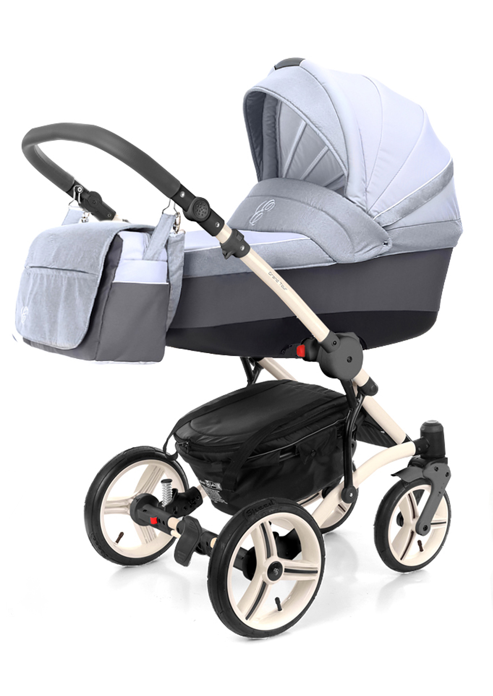 Коляска для новорожденных Esspero Grand Tour (шасси Beige) Grey Stone