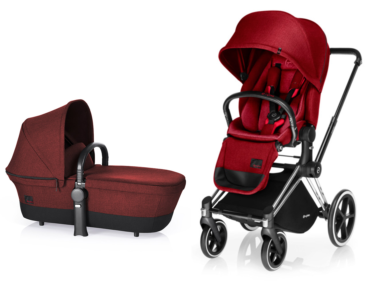 Коляска 2 в 1 Cybex Priam (шасси All Terrain Matt Black) Infra Red