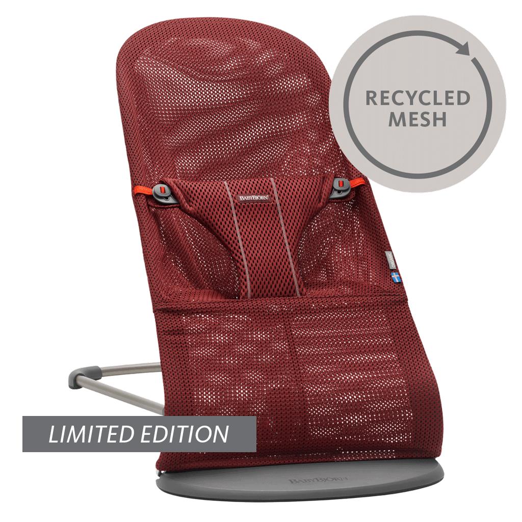 Детский шезлонг BabyBjorn Bliss Mesh Бургунди