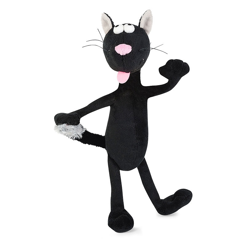 Мягкая игрушка Maxi Toys ГНУТИКИ (22 см) Котик-Черный Животик