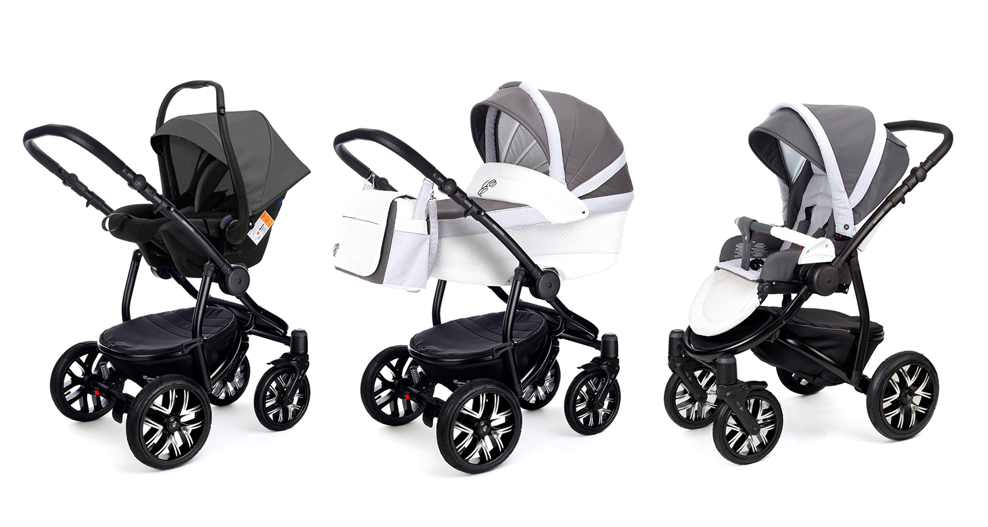 Коляска 3 в 1 Esspero Grand Discovery (шасси Black) Royal Light Grey