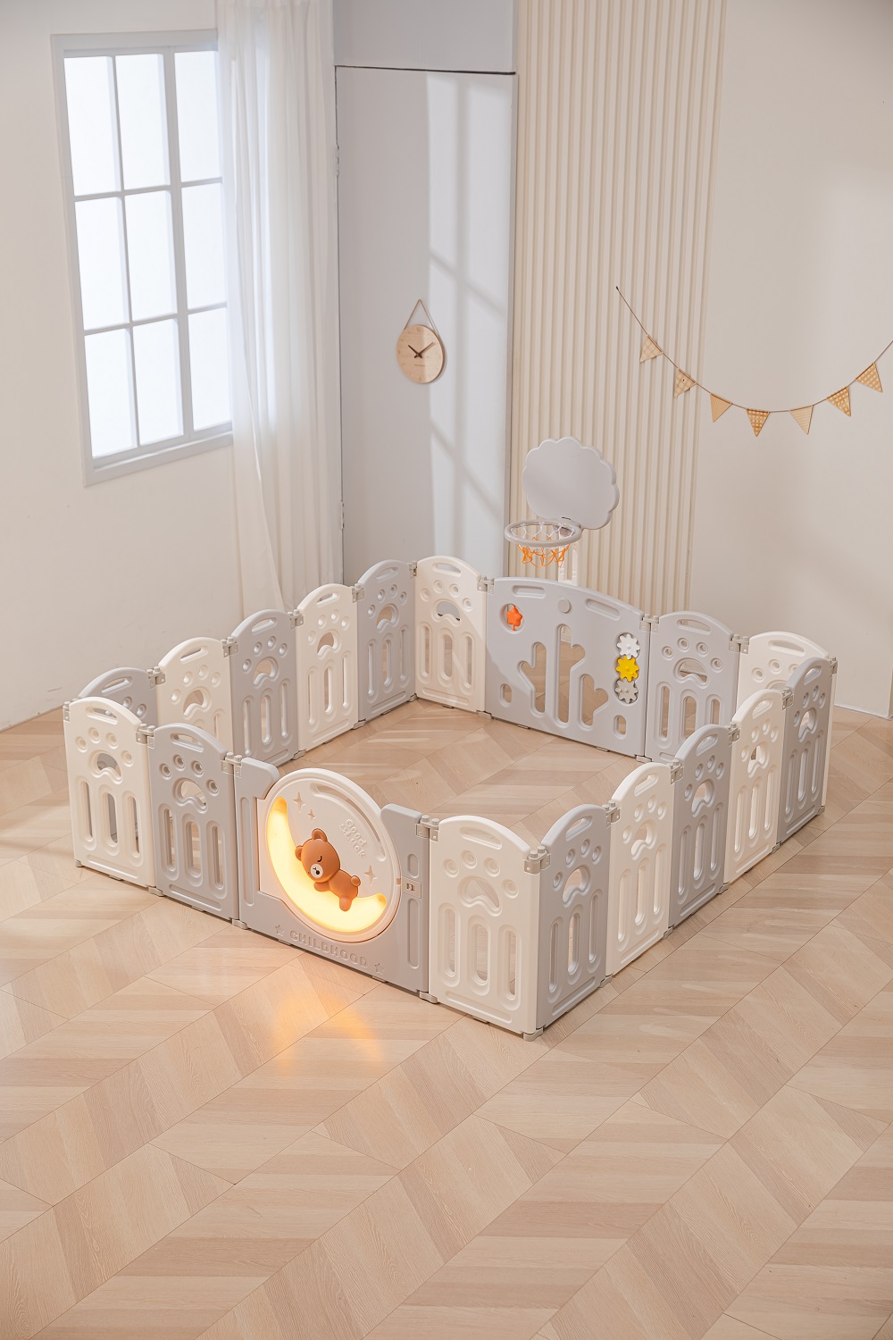 Манеж UNIX Kids DeLuxe 150 x 180 cм Grey