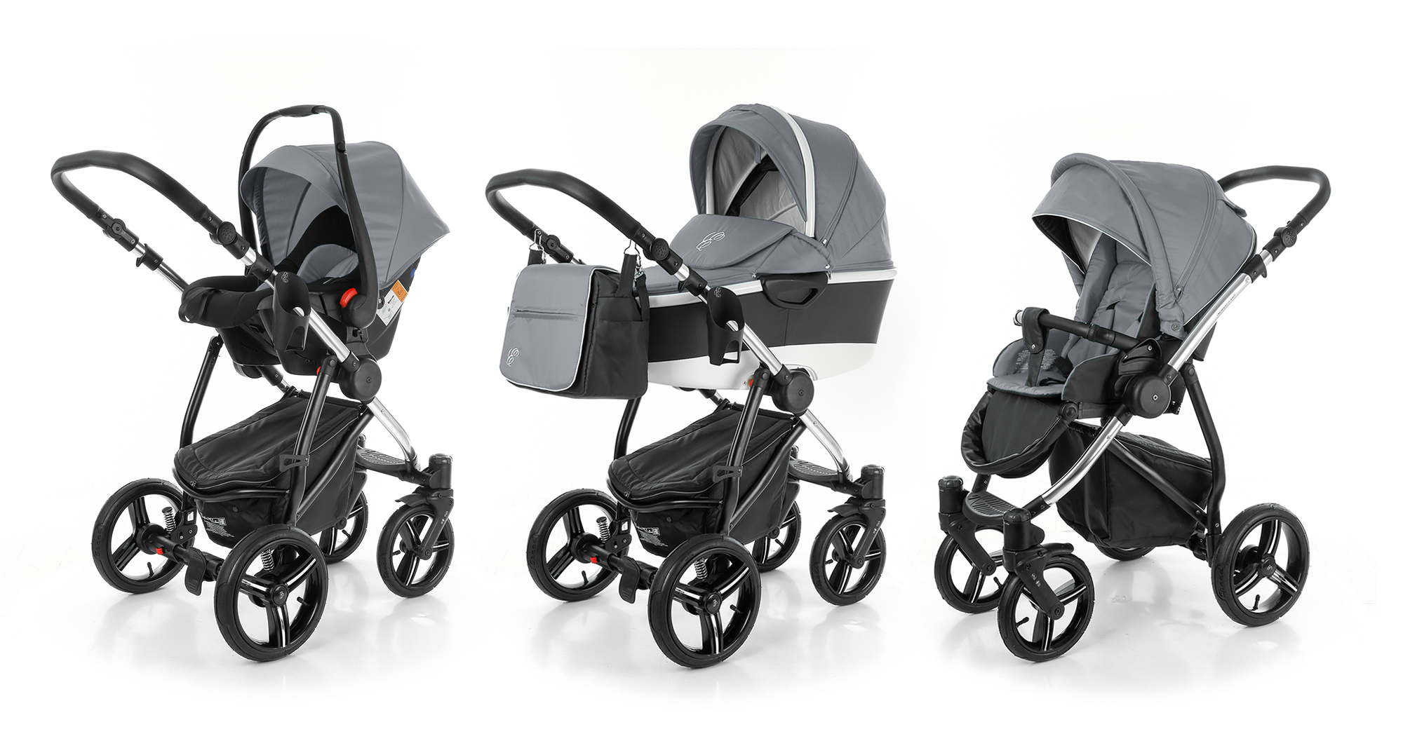 Коляска 3 в 1 Esspero Newborn Lux Alu (шасси Chrome) Grey