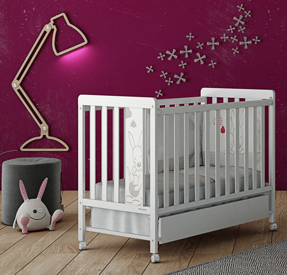 Детская кроватка Micuna Kangaroo 120х60 White