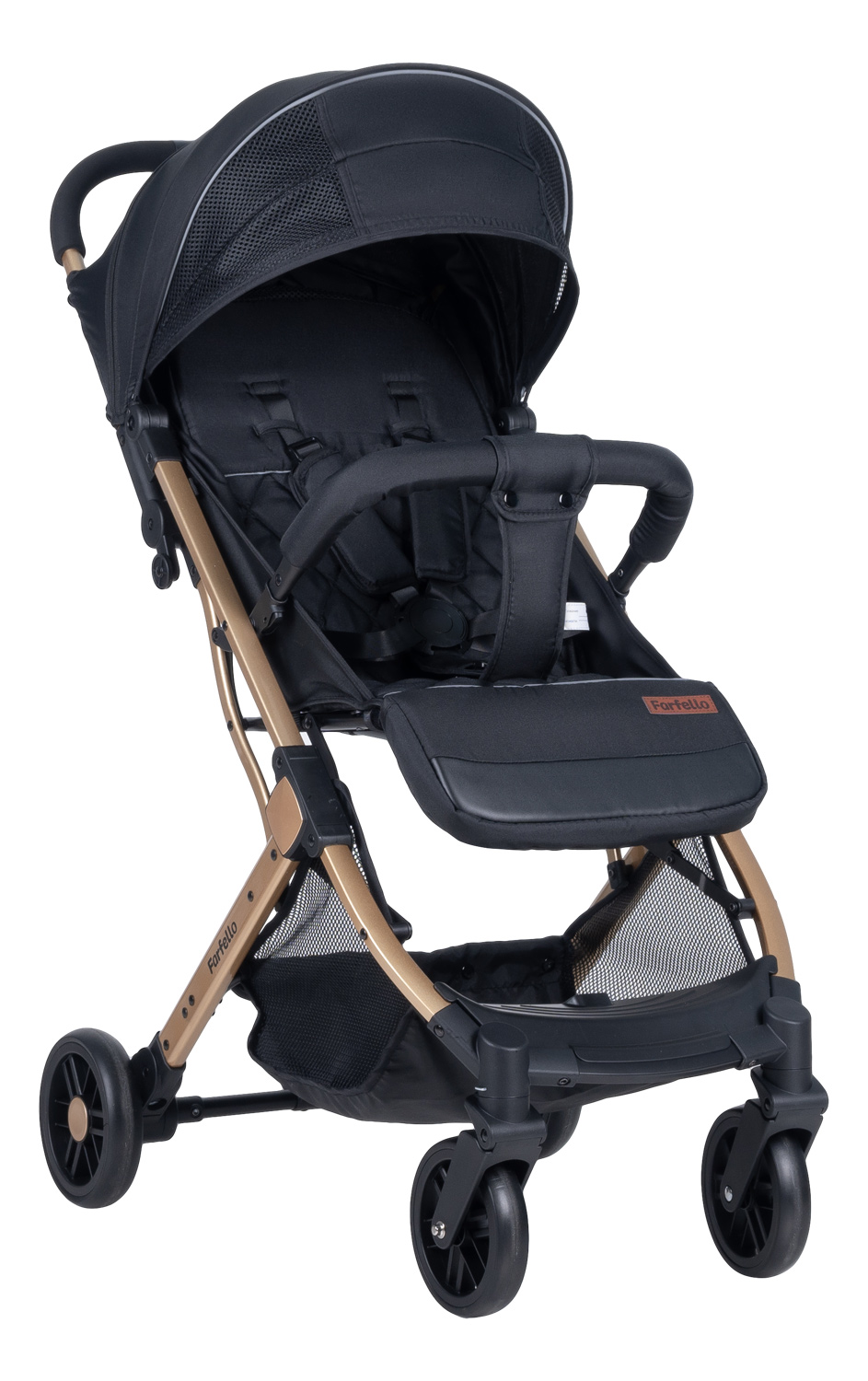 Прогулочная коляска Farfello Comfy Go Golden black/Золотой черный