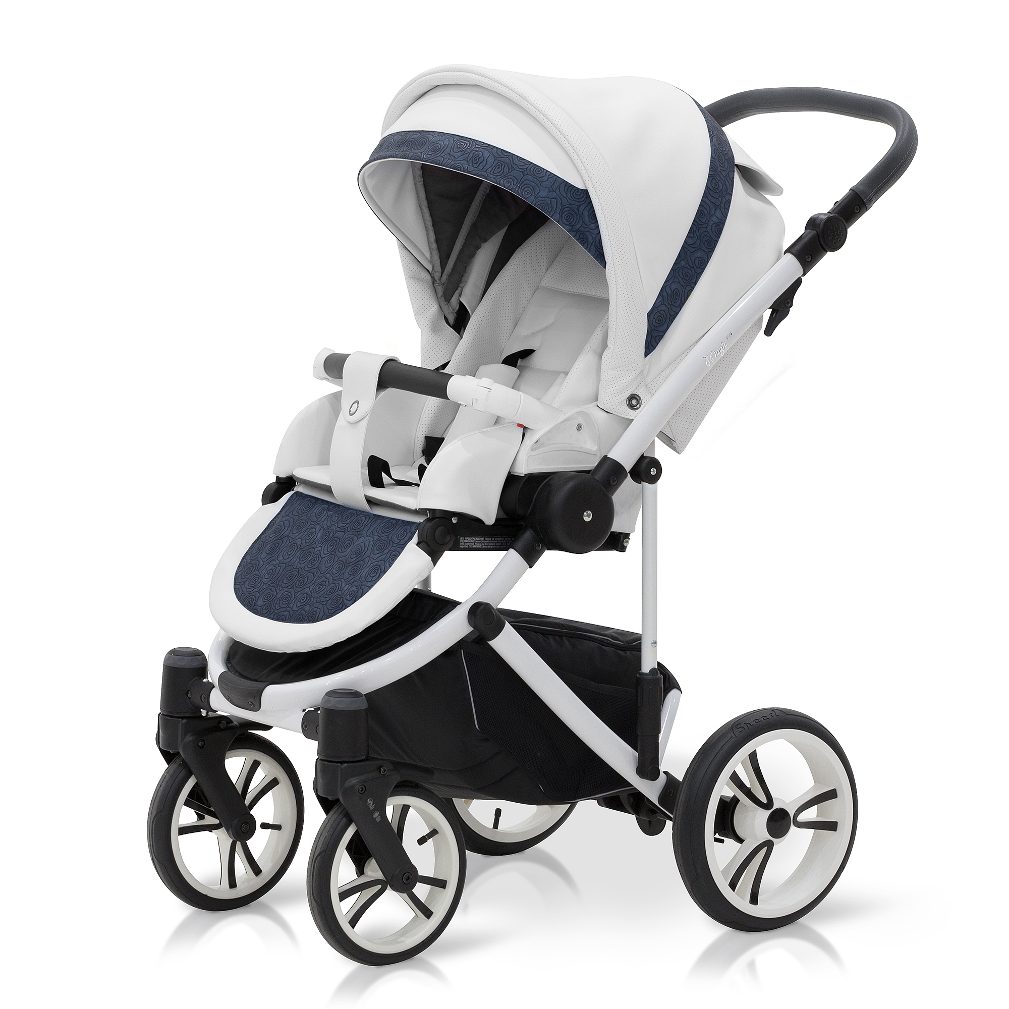 Прогулочная коляска Esspero LE Flowers (шасси White) Blue