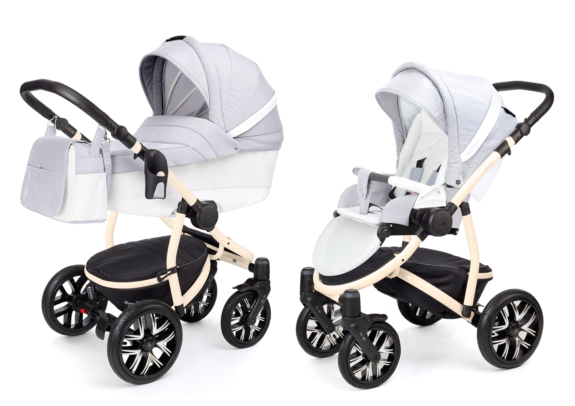 Коляска 2 в 1 Esspero Grand Discovery (шасси Beige) Grey Diamond