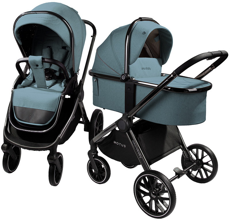 Коляска 2 в 1 Amarobaby MOTUS V2 Бирюзовый