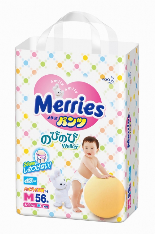 Трусики Merries  (Мериес) 6-10 кг. 56 шт. (M)