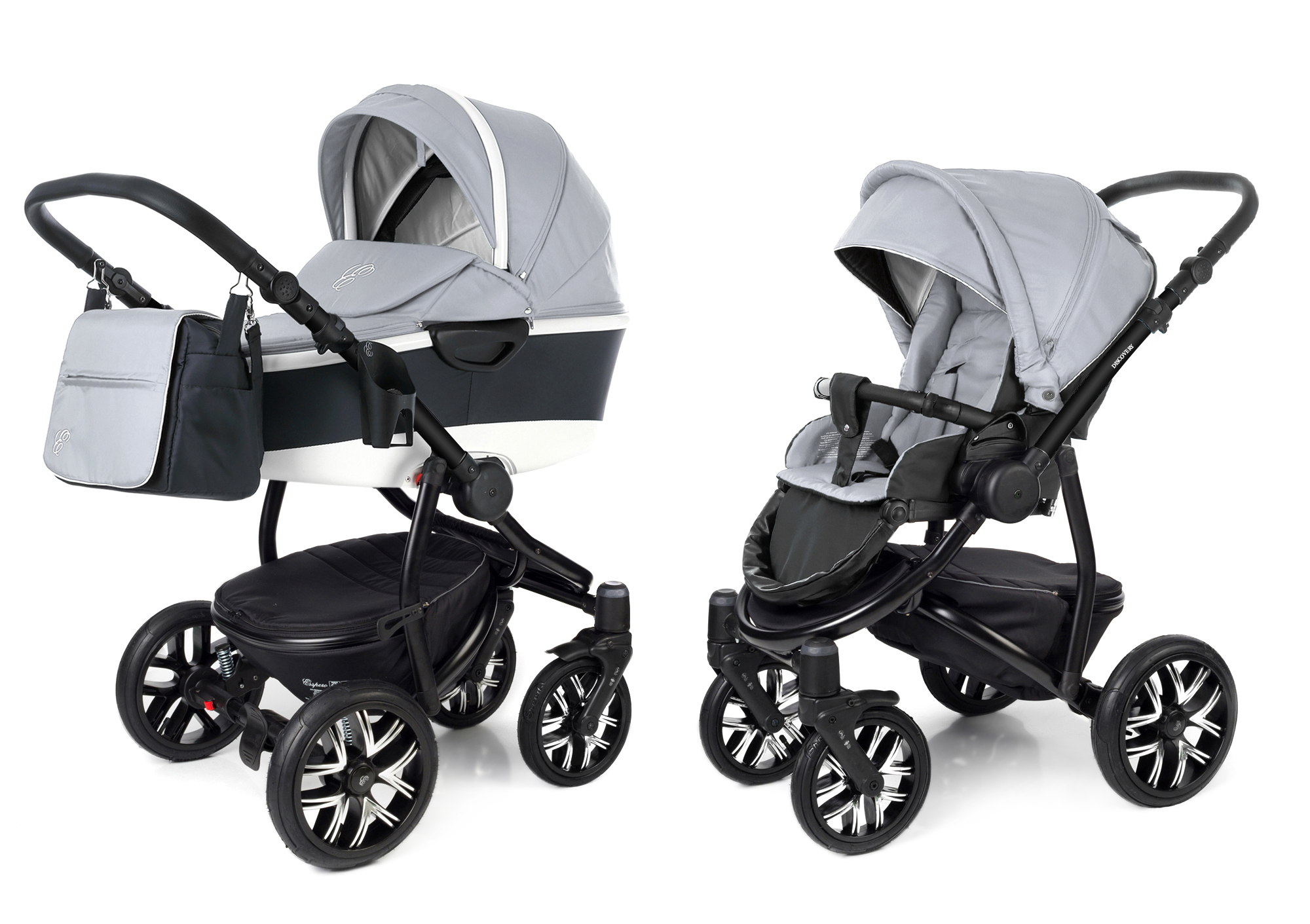 Коляска 2 в 1 Esspero Discovery Alu (шасси Black) Silver