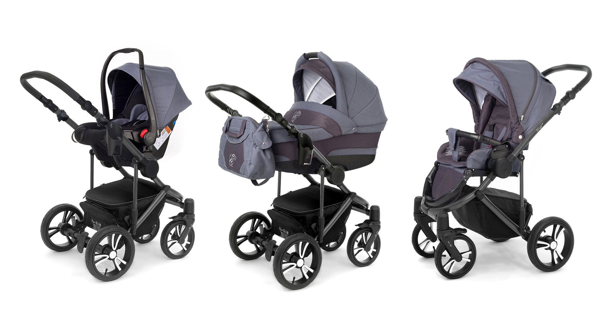 Коляска 3 в 1 Esspero Magic Pro (шасси Graphite) Dark Grey