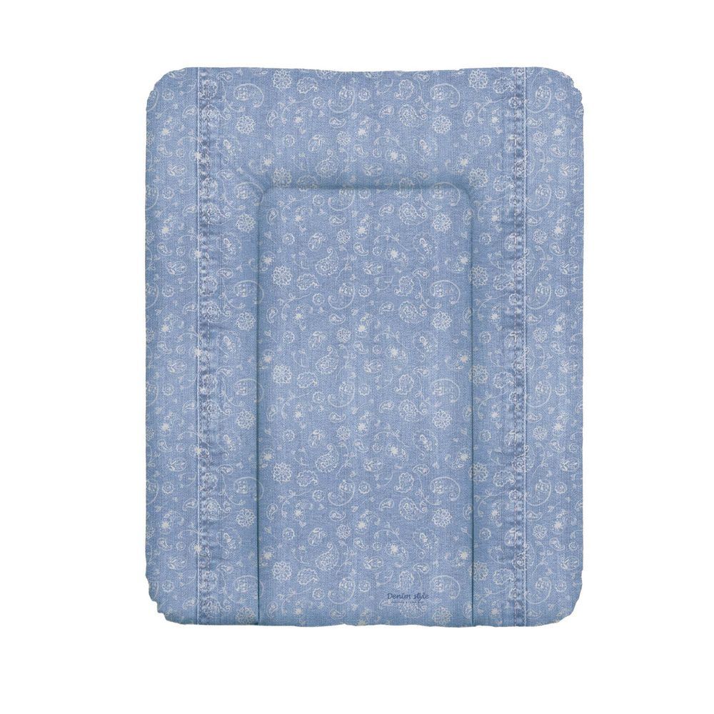 Пеленальный матрасик 70x50 см Ceba Baby Denim Style мягкий на комод W-143 Boho blue W-143-119-592