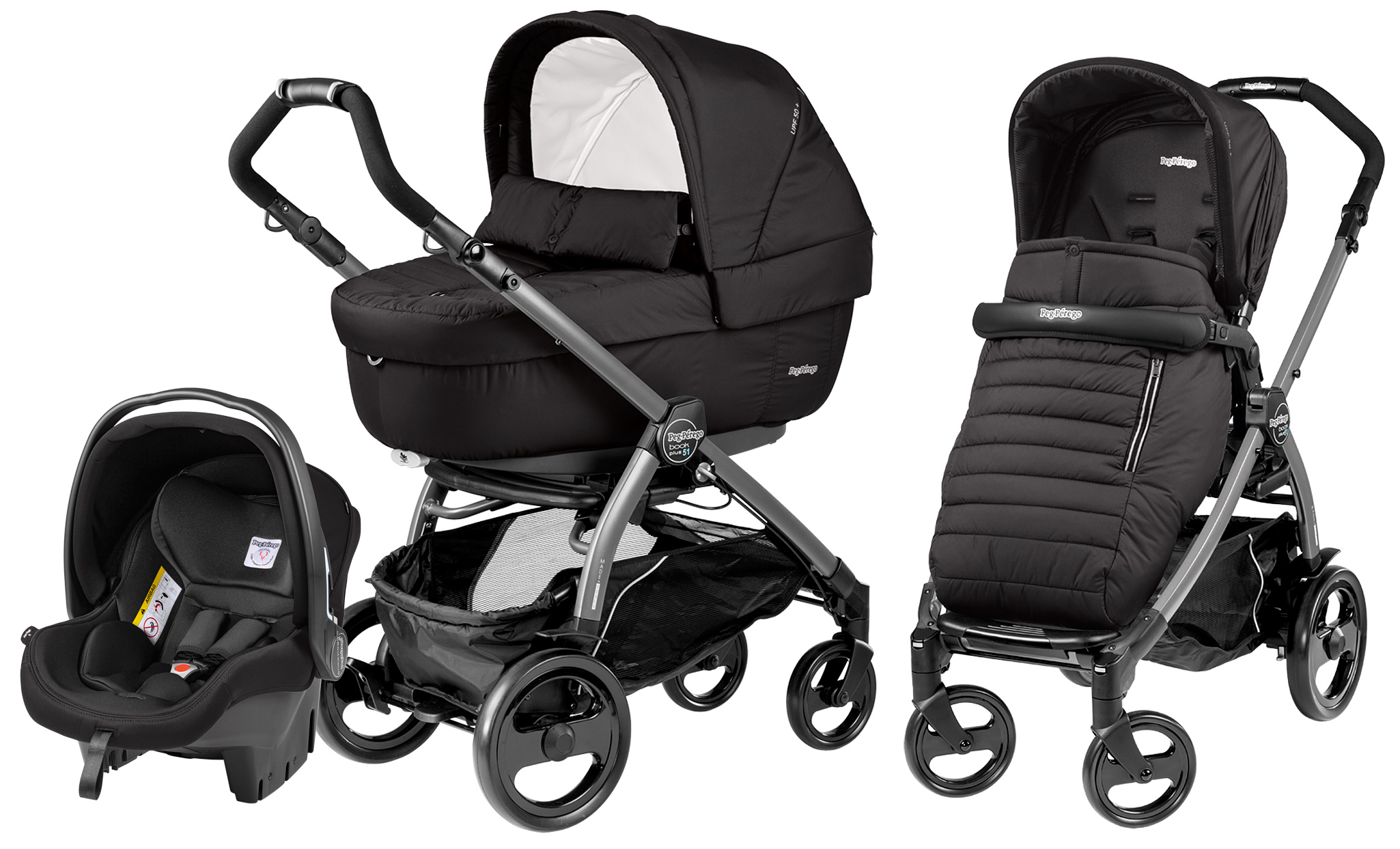 Коляска 3 в 1 Peg Perego Book 51 Breeze Modular Breeze Noir