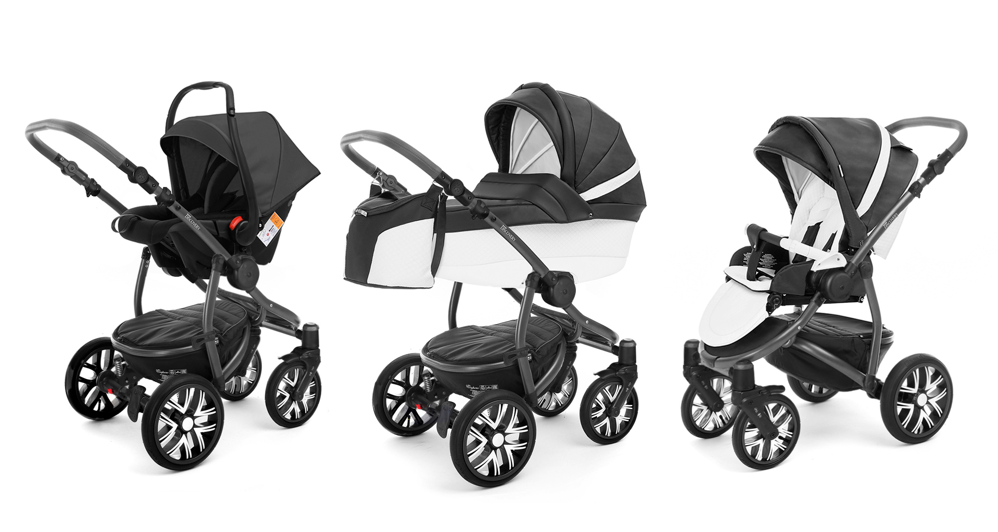 Коляска 3 в 1 Esspero Grand Discovery (шасси Graphite) Nappa Graphite