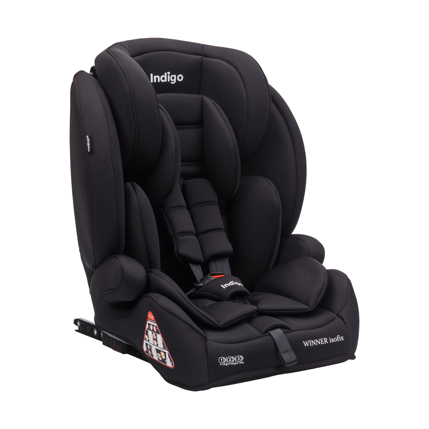 Автокресло Indigo WINNER ISOFIX, YB706B, группа 1+2+3
