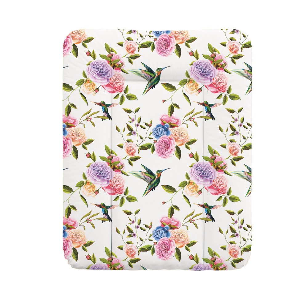 Пеленальный матрац 70x50 см Ceba Baby Flora Fauna мягкий на комод Flores W-143-099-546