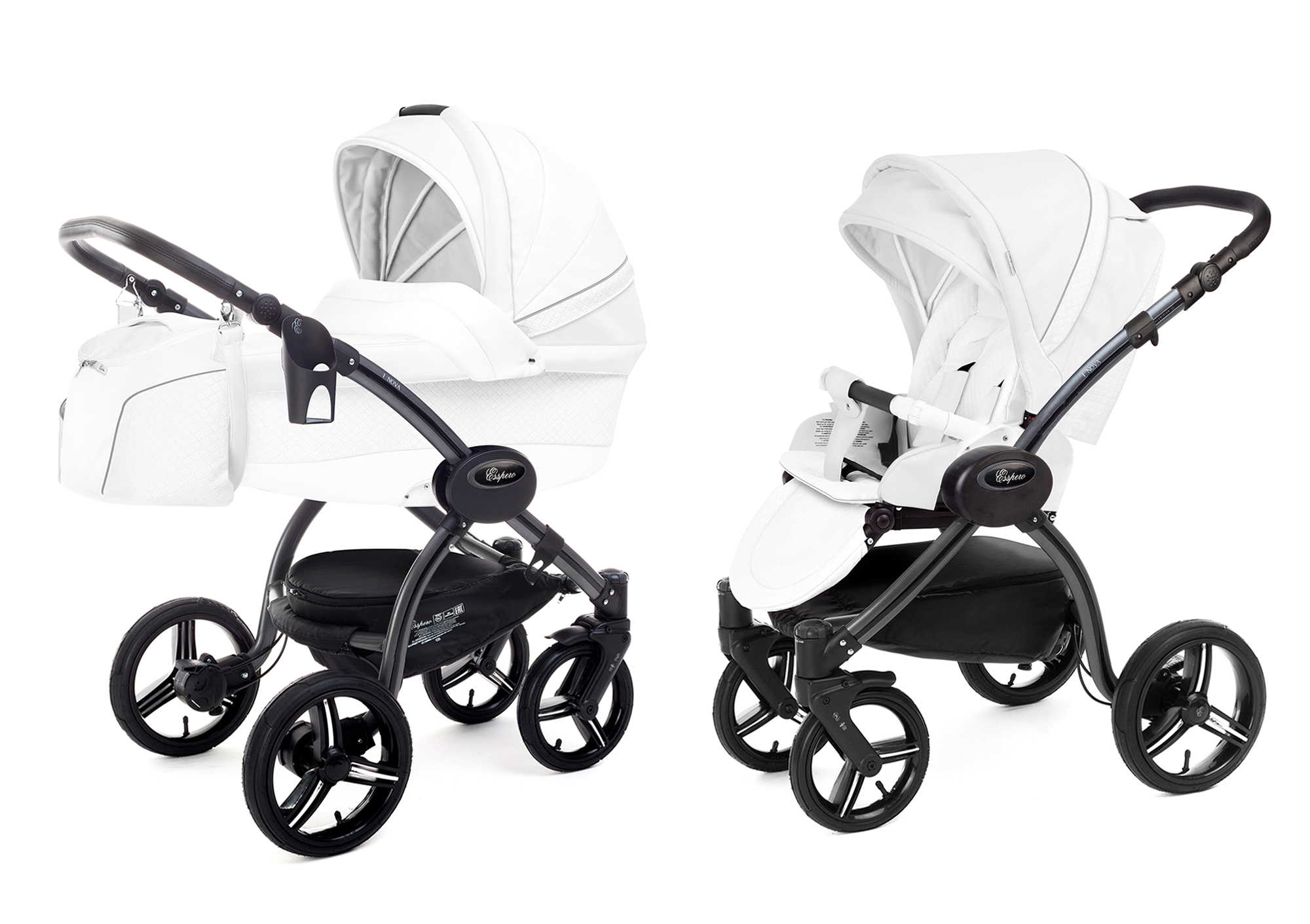 Коляска 2 в 1 Esspero Grand I-Nova (шасси Graphite) Nappa White