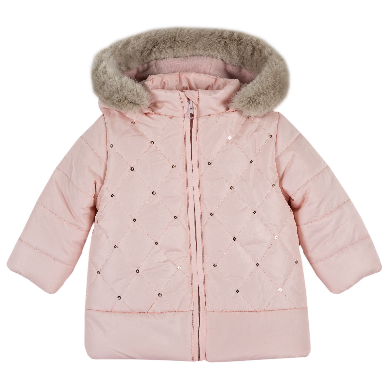 Куртка Chicco для девочек, с пайетками Розовый, р.86