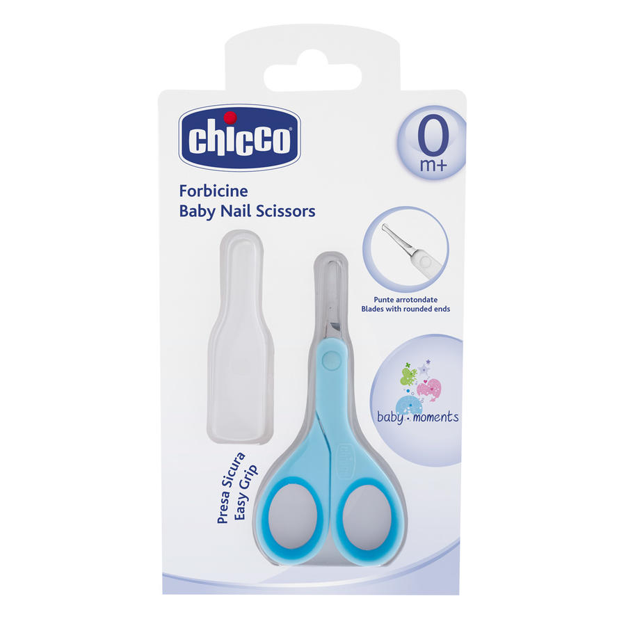 Ножницы Chicco с закругленными концами 0+ голубой