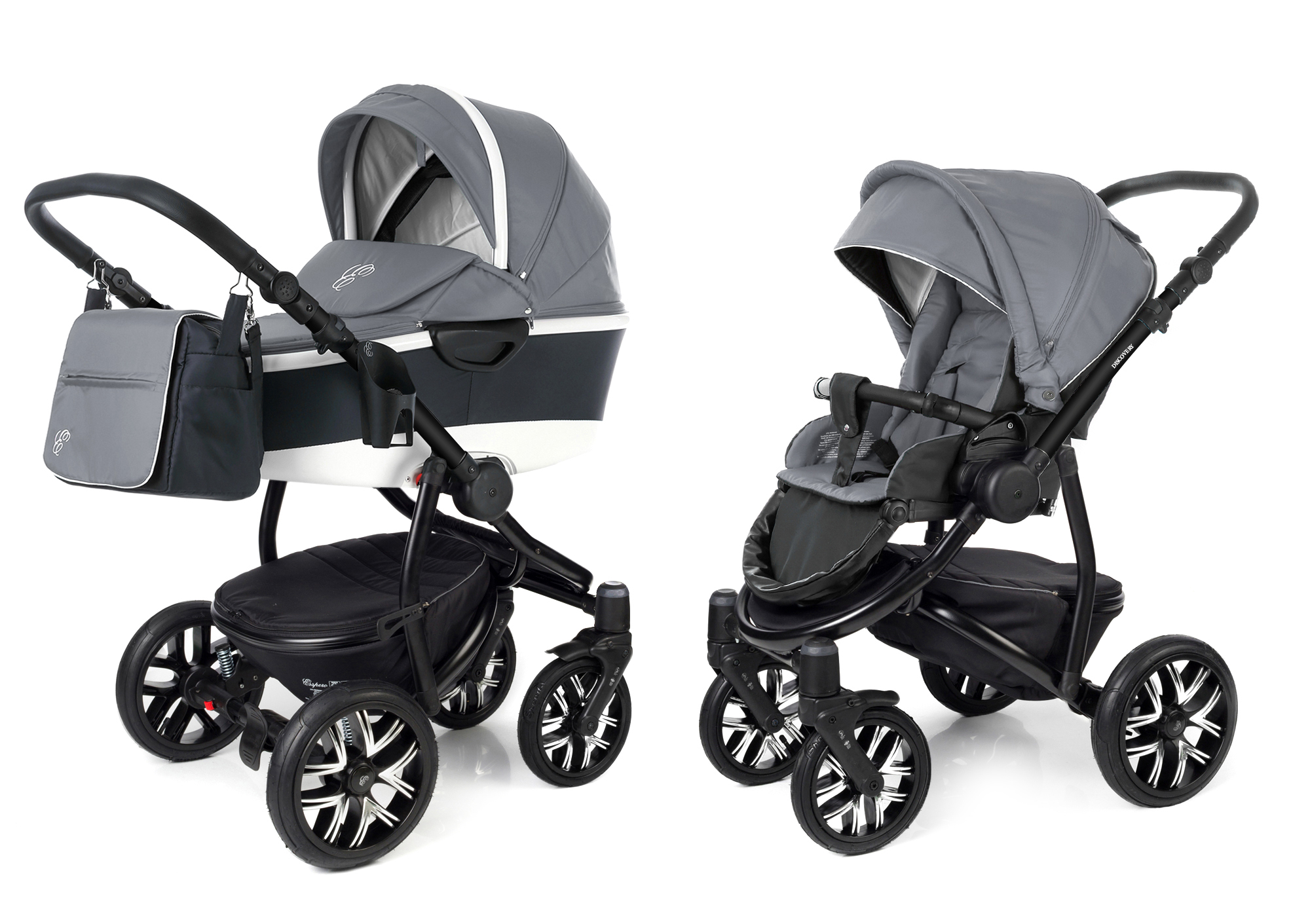 Коляска 2 в 1 Esspero Discovery Alu (шасси Black) Grey