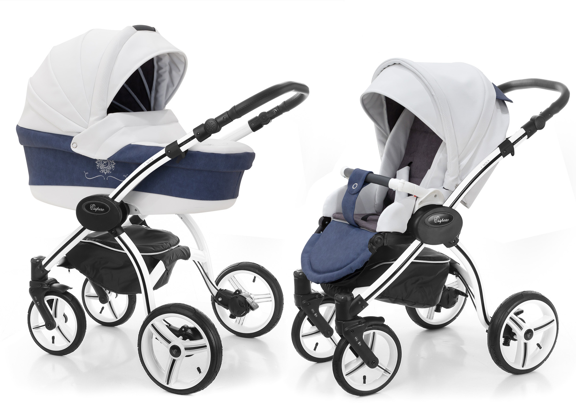 Коляска 2 в 1 Esspero LE Alesund (шасси I-Nova White) Blue