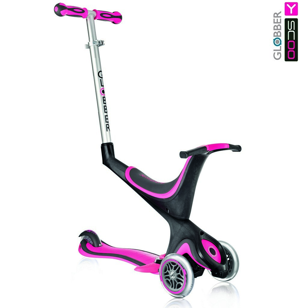 Самокат Y-SCOO RT GLOBBER My free Seat 5 in 1 pink