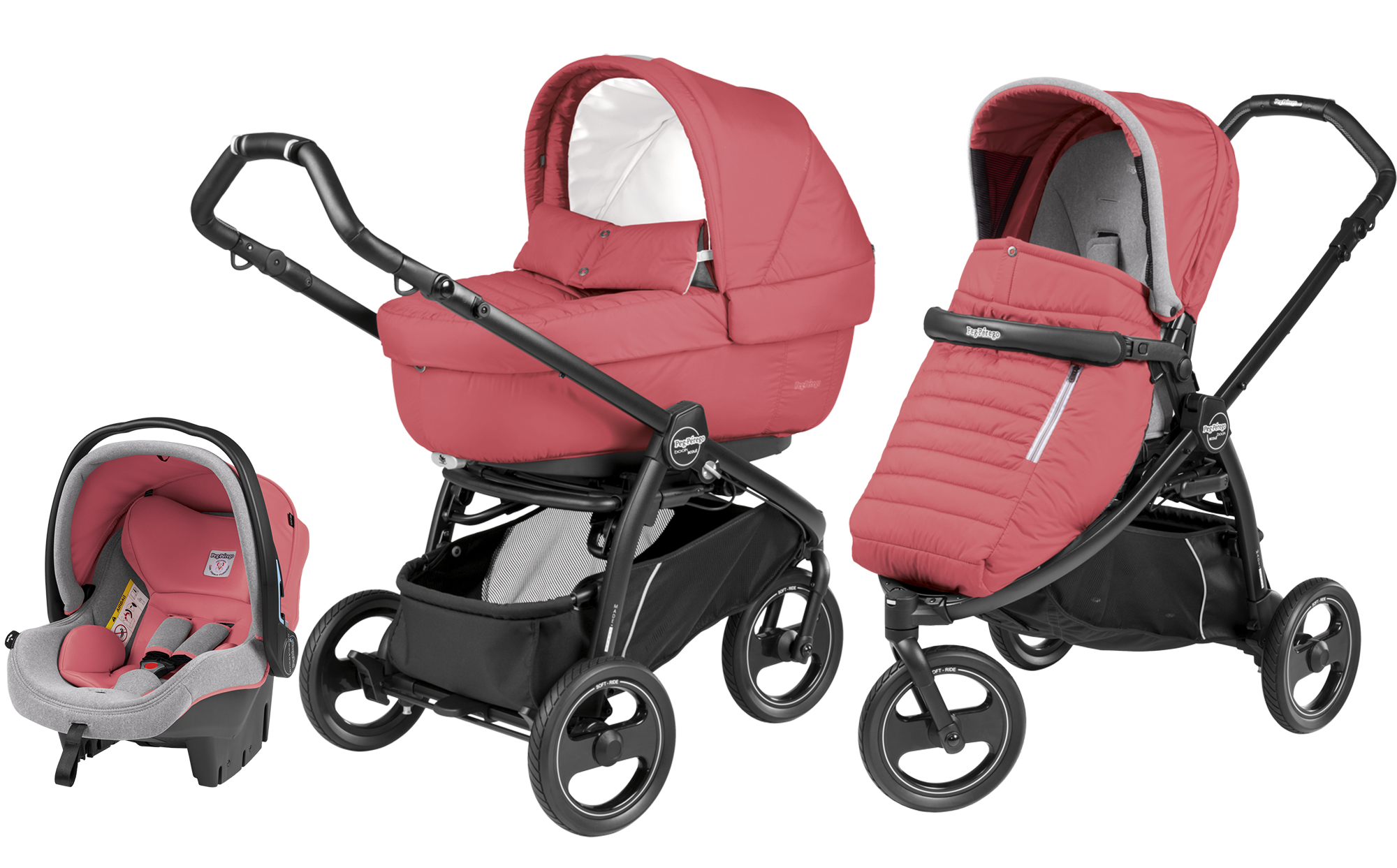 Коляска 3 в 1 Peg Perego Book Scout Elite Modular System Breeze Coral