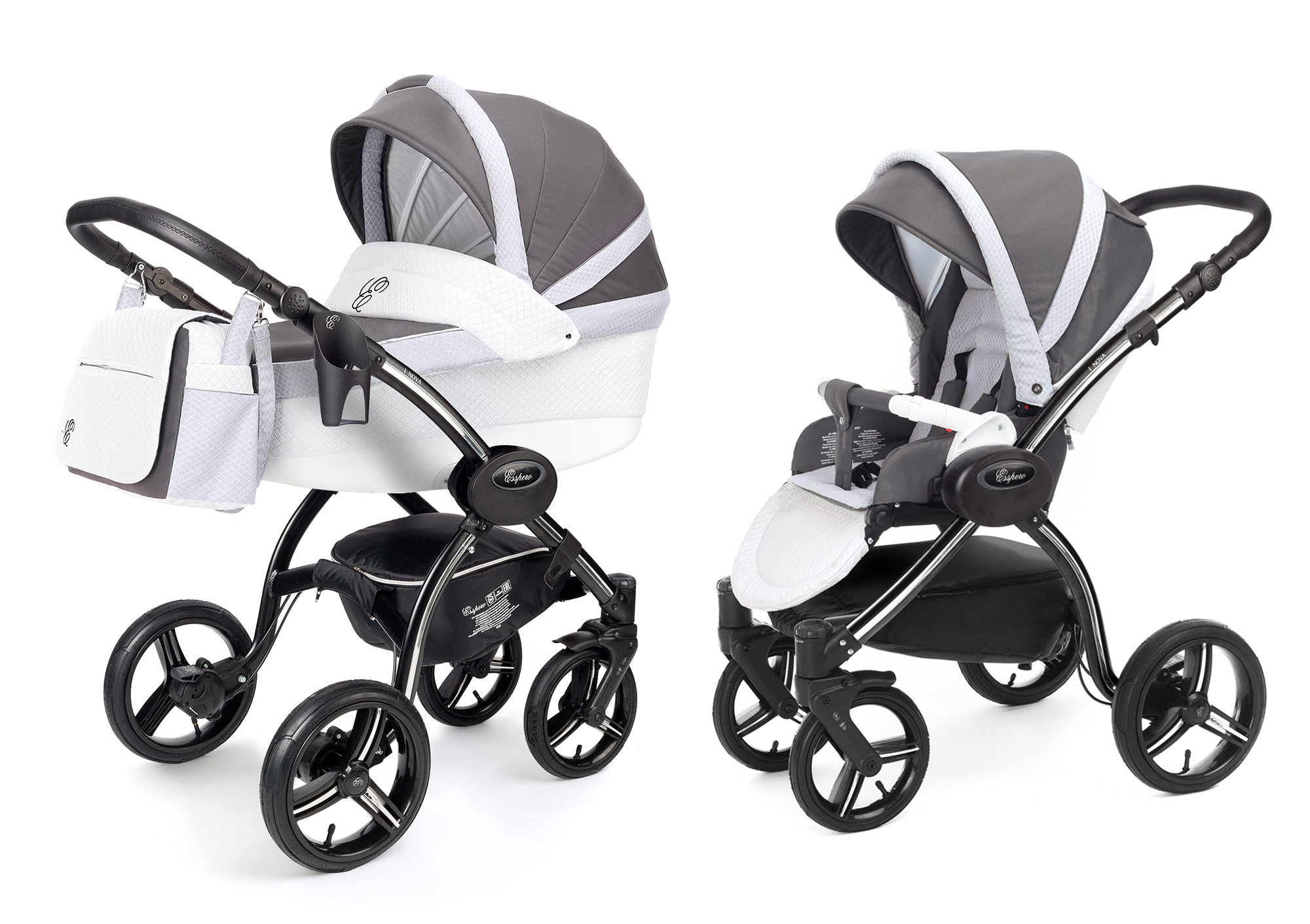 Коляска 2 в 1 Esspero Grand I-Nova (шасси Black) Royal Light Grey