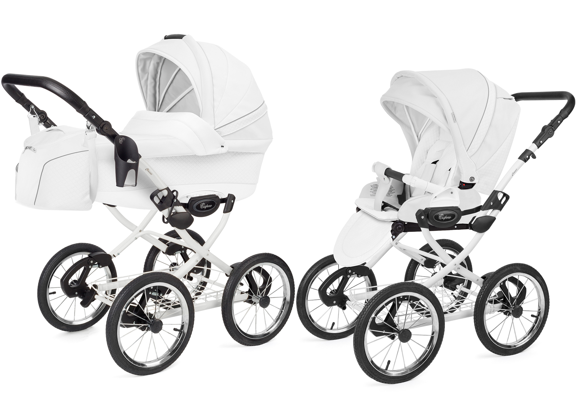 Коляска 2 в 1 Esspero Grand Classic (шасси White) Nappa White