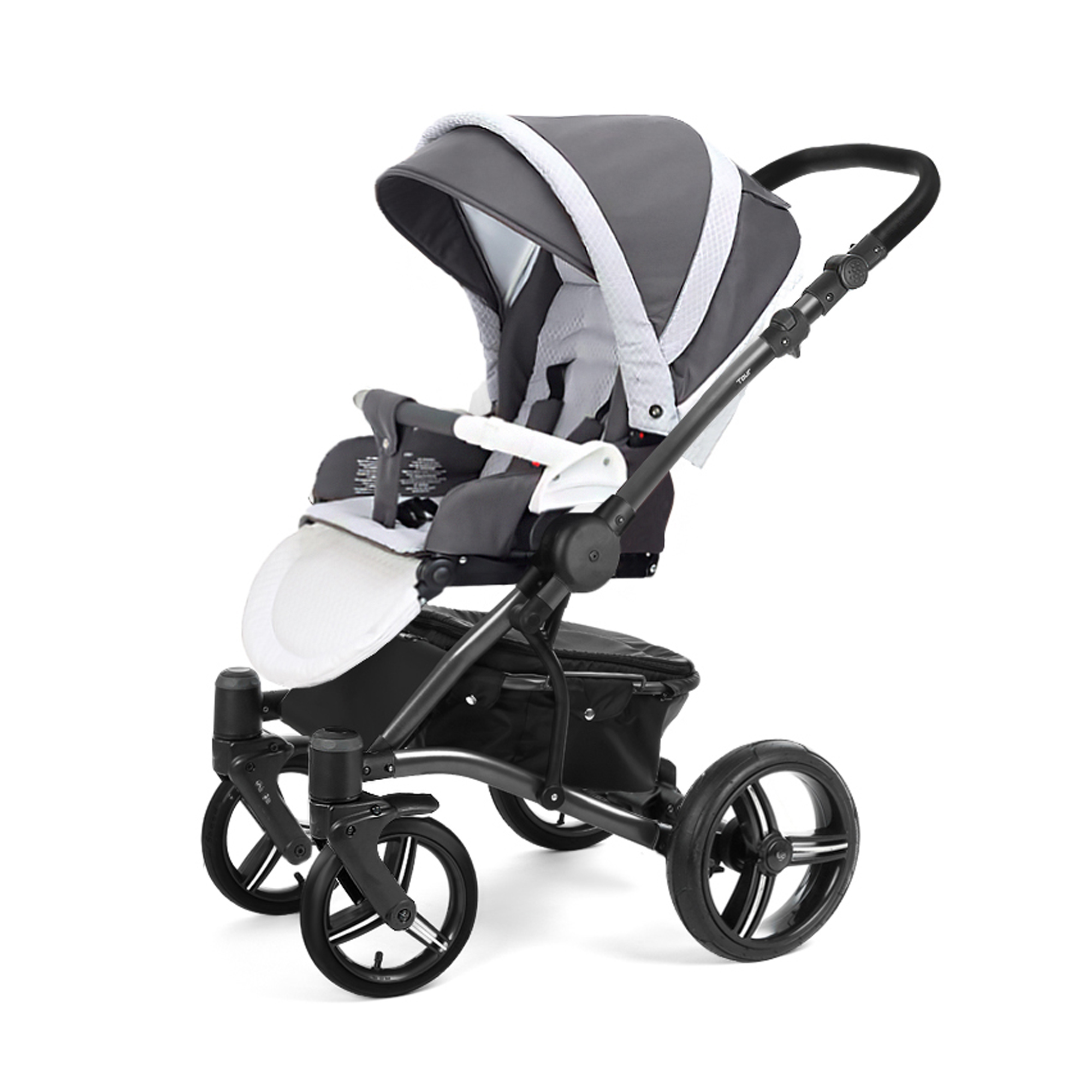 Прогулочная коляска Esspero Tour Leatherette (шасси Black) Royal Light Grey