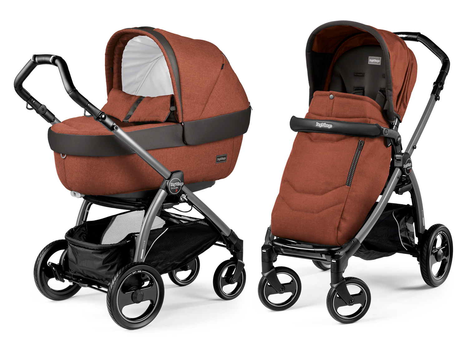 Коляска 2 в 1 Peg-Perego Book Plus S Terracotta