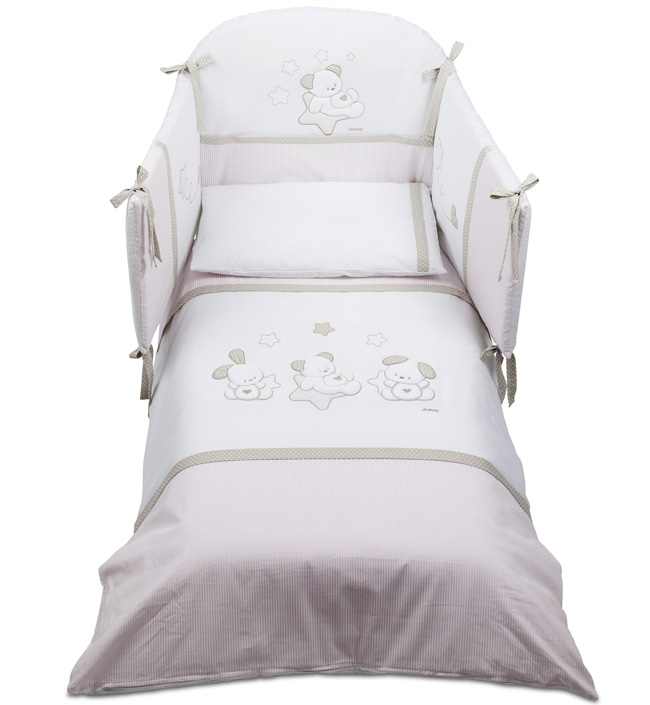 Постельный комплект Italbaby Sweet Star 5 предметов розовый